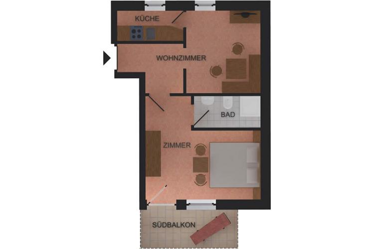 Grundriss Ferienwohnung Nr. 4 und 6